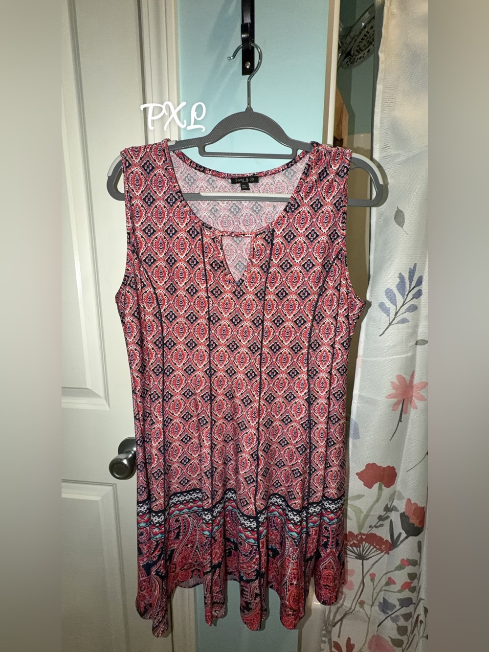 Sami & Jo Pink Patterned Sleeveless Dress